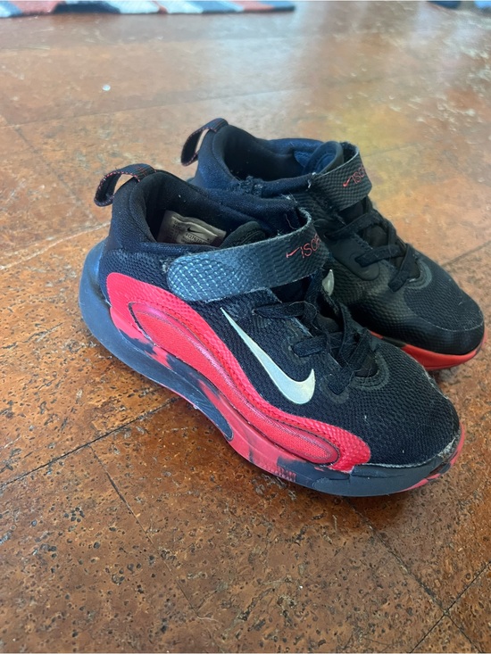 Nike Other - Nike Kids Black and Red Slip-On Lace-Up Sneakers